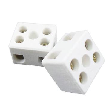 Imagem de Kit 10 Unidades Conector Porcelana 2 Polos 6mm Interneed