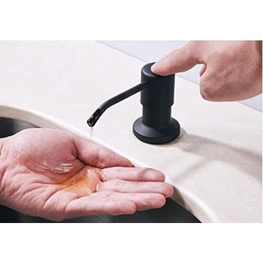 Imagem de Dispenser Dosador Preto Bancada Sabão Líquido Detergente