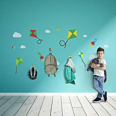 Imagem de Adesivo de Parede Pipas e Gancho de Parede Acrílico 3un