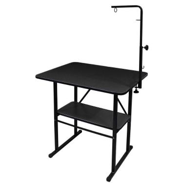 Imagem de Mesa De Tosa Com Prateleira Com Girafa Pet Shop Preta Black