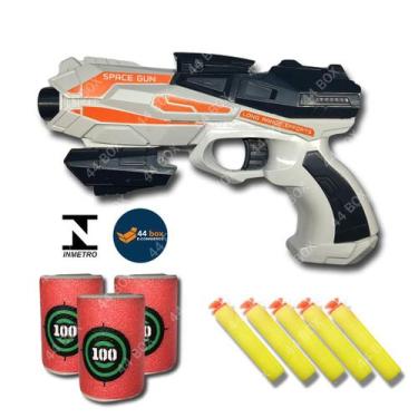 Lançador Nerf 12 Dardos Pistola Com Cartucho Disparos Rápido