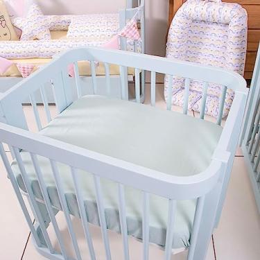 Imagem de Biramar Baby Lençol Para Mini Berço 1 Peça C/Elástico Percal Mint Verde