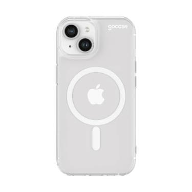 Imagem de Capa Anti Impacto Gocase Modelo Slim Guard MagSafe Compatível com iPhone 15 (6.1 Pol) - Transparente