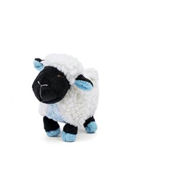Imagem de Oscar Newman Ovelhas amigos da fazenda Pipsqueak animais pequenos brinquedos para cães, 18 cm de comprimento, azul