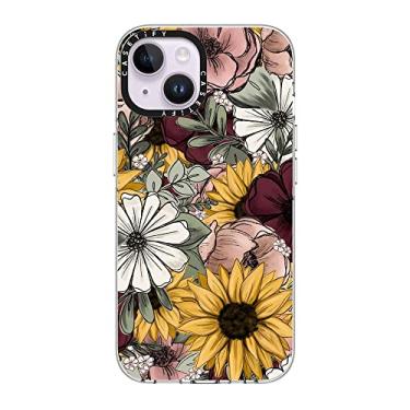 Imagem de CASETiFY Capa transparente para iPhone 14 [não amarela/2 m. Proteção contra quedas de grau militar/Magsafe] - Mistura floral - transparente