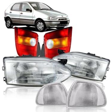 Imagem de Par Farol Palio G1 1996 À 2000 + Lanterna Traseira + Piscas Cristal