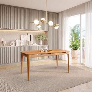 Imagem de Mesa de Jantar 6 Lugares 160cm Miriti Cabecasa Madeiramadeira Caramelo