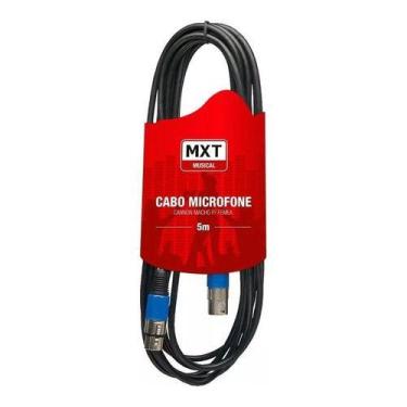 Imagem de Cabo Microfone Dmx Xlr Canon Macho E Fêmea Balanceado 5 Mt - MXT
