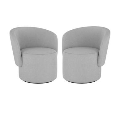 Imagem de Kit 02 Cadeiras Poltrona Orgânica Blouclê Bege Balaqui Decor, Boucle C