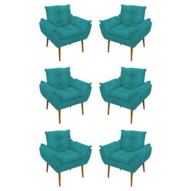 Imagem de Kit 06 Sofás 1 Lugar de Luxo Opala Sala, Quarto Suede - B BALAQUI DECO