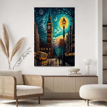 Imagem de Quadro Decorativo Para Sala Quarto  Hall Tela vertical Grande Londres 
