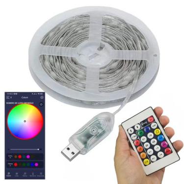 Imagem de Fita Led Smart Aplicativo Celular 10 Metros Cores RGB App Telefone Aju