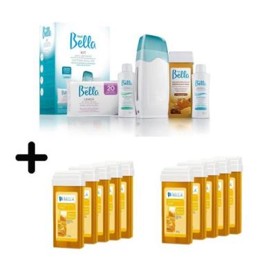 Imagem de Kit Depilação Roll-On Bivolt Depil Bellla + 10 Cera Refil - Depil Bell
