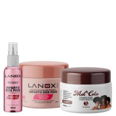 Imagem de Kit Mel Cola 250g + Mask 250g + Óleo 60ml Infarto dos Fios - Trihair