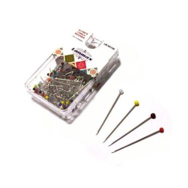 Imagem de Alfinete de Cabeça Vidro 33mm Caixa c/100 - LM-NS105 - Lanmax