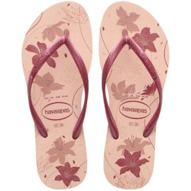 Imagem de Chinelo Havaianas Slim Organic 2024/2025, Rosa, Rose gold, 35/36