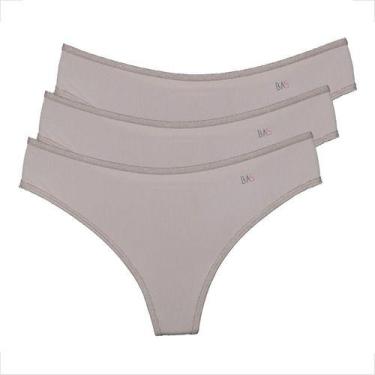 Imagem de Kit 3 Tangas Conforto Fio Duplo Feminina Elegante Atacado - Básica Lin