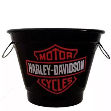 Imagem de Balde de Gelo Térmico em Alumínio 6,5L Black - HD MotorCycle - Retrofe