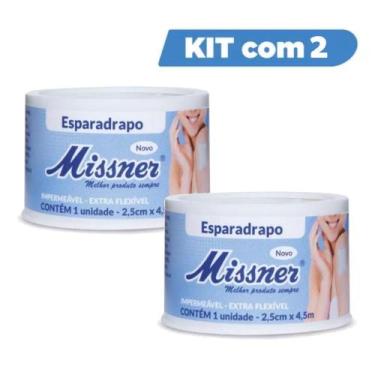 Imagem de Esparadrapo Impermeável 2,5cm X 4,5m Branco Missner - 2uni