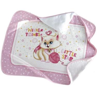 Imagem de Toalha capuz banho velour döhler 90cmx70cm gatinha baby - Dohler