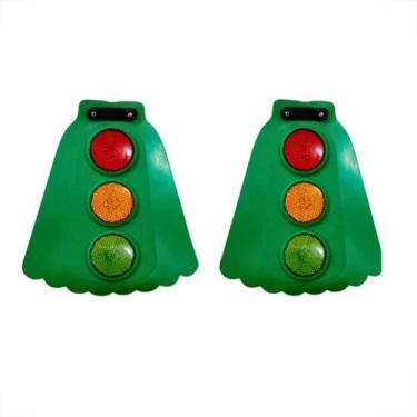 Imagem de 2 Parabarro de Fixação no Paralama  Olhos de Gato C/ Sinaleiro  - MMGK