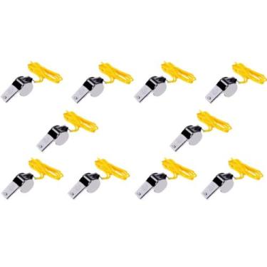 Imagem de Apito Com 24 Peças Juiz Futebol Árbitro Profissional 130 Decibéis Cord