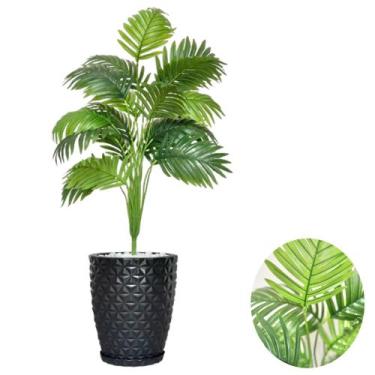 Imagem de Planta Artificial Palmeira Com Vaso e Pedras Brancas - PlantaImport