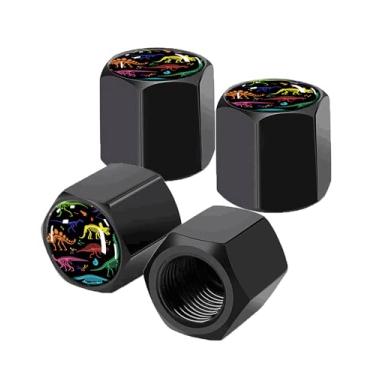 Imagem de Pacote com 4 tampas de haste de válvula de pneu, tampas de haste de roda de carro, tampas de válvula de ar de alumínio, ajuste universal para carros, SUVs, caminhões, bicicletas e motocicletas