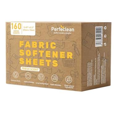 Imagem de Perfeclean Folhas de amaciante de tecido, 160 folhas de tiras de amaciamento de roupas, aroma fresco, perfeito para casa, dormitórios, viagens
