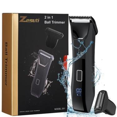 Imagem de Aparador de cabelo para corpo e virilha Zesuti Waterproof com display 