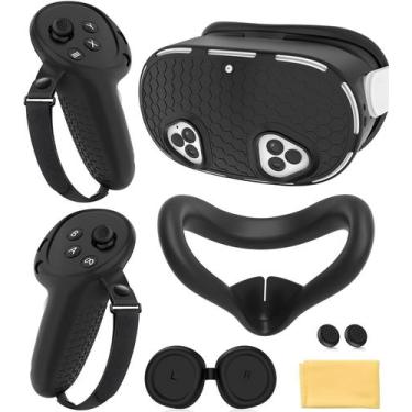 Imagem de Conjunto de capa de silicone VR Meta Quest 3S MS.CLEO Black