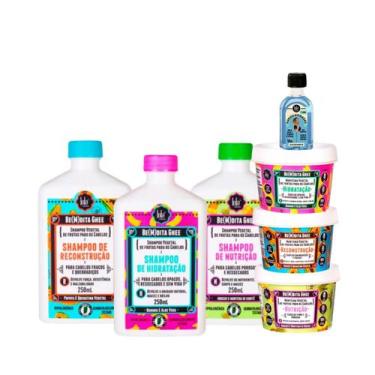 Imagem de Kit Lola Cronograma Bemdita Ghee 3x Sh + 3x Masc 100ml + Danos Vorazes