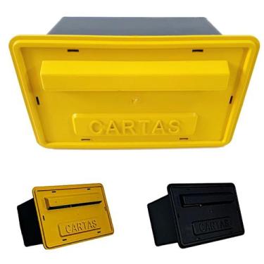 Imagem de Caixa De Correios Carta Correspondência Pvc Embutir e Sobrepor Duas Co