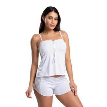 Imagem de Baby Doll Feminino Julia  Short Doll em Microfibra com Renda  IMI Ling