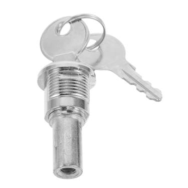 Imagem de Unomor Substituição de trava de metal para máquina de chiclete com conjunto de chave para venda automática de moedas para dispensador de lanches, trava segura para máquinas de doces