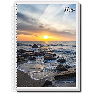 Imagem de Kit de Cadernos, Pauta Branca, Universitário, 1 Matéria, Capa Flexível, New, 96 Folhas, Pacote com 5