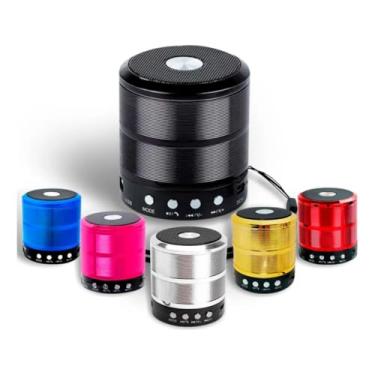 Imagem de Caixa de Som Bluetooth Portátil Mini Speaker – Entrada SD, Pen Drive, AUX, Rádio FM, Som Potente, Bateria Recarregável, Compacta - YASDA (AZUL)