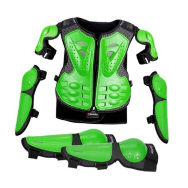 Imagem de NITAGO Macacão de Proteção para Motocicleta Infantil com Cotoveleiras E Joelheiras para Atividades Ao Ar Livre, Verde