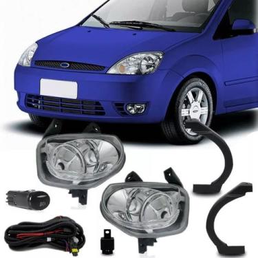 Imagem de Kit Farol Milha Fiesta 2003 2004 2005 2006 + Moldura + Bt Og - LShopM