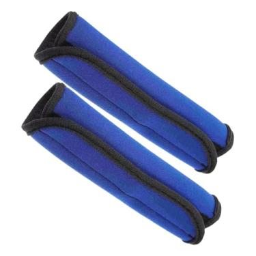 Imagem de YIJU 2 peças de barras de flexão de neoprene para alças de bagagem, capas macias para malas, almofadas de apoio para porta, barra de flexão para academia, Azul