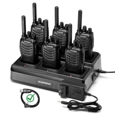 Imagem de Walkie Talkies BAOFENG BF-88ST de longo alcance (pacote com 6) pretos