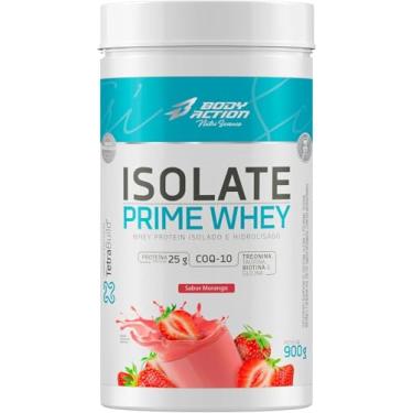 Imagem de Isolate Prime Whey 900g - Whey Isolado e Hidrolisado Pote Bodyaction (Pote 900g, Morango)