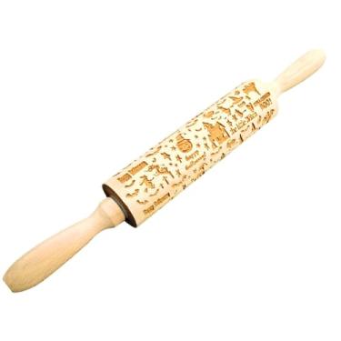 Imagem de Bothyi Rolo de massa de madeira em, decoração de cozinha, ferramenta faça você mesmo, padrões de utensílios de cozinha, rolo para biscoitos, massas de, Castelo