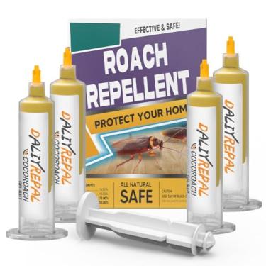 Imagem de fcesiweg Repelente de baratas, repelente natural de baratas, repelente de baratas seguro para casa, carro, animais de estimação e pessoas, simples de usar - pacote com 4