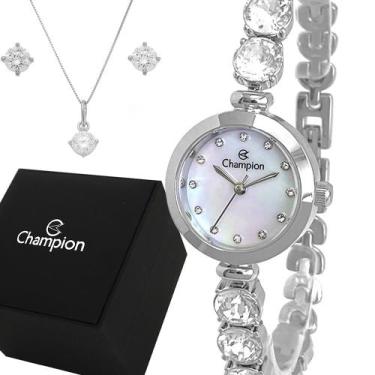 Imagem de Relógio Champion Prata Feminino Original Garantia De 1 Ano