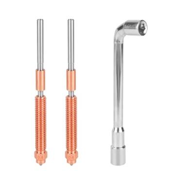Imagem de 2pçs Kit de Bico 0,4mm para Creality k2 Plus Combo/Hi Combo, Bico Integrado k2 Plus Totalmente Metálico com Chave 6mm de Aço Inoxidável Acessórios para Impressora 3D Montagem Rápida