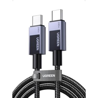 Imagem de UGREEN Cabo USB C para USB C, cabo USB C de 240 W, carregamento rápido, carregador USB C, cabo tipo C, compatível com MacBook Pro/Air, iPhone 15/15 Pro/15 Pro Max, Galaxy S24/S23, iPad Pro/Air/Mini 6