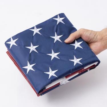 Imagem de Bandeira americana 20 x 30 cm, bandeira dos EUA de poliéster resistente à água, estrelas bordadas/6 fileiras de costura de bloqueio/ilhós de latão, bandeira dos EUA 20 x 3 m