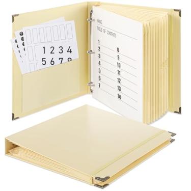 Imagem de Marspark Organizador de documentos importantes com 3 anéis com etiquetas, fichário organizador de documentos familiares, pasta de arquivos expansível para documentos importantes, cartas, certidões de