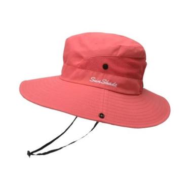 Imagem de Chapéu De Sol Feminino Impermeável Com Aba Larga, Cor Pura, Para Viage